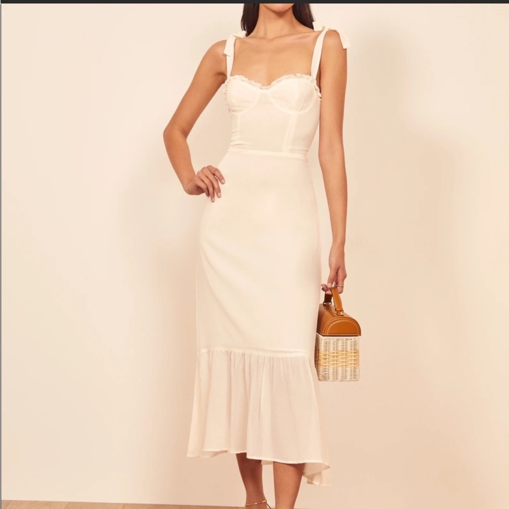 Reformation Nikita Dress - Ivory - Size 4